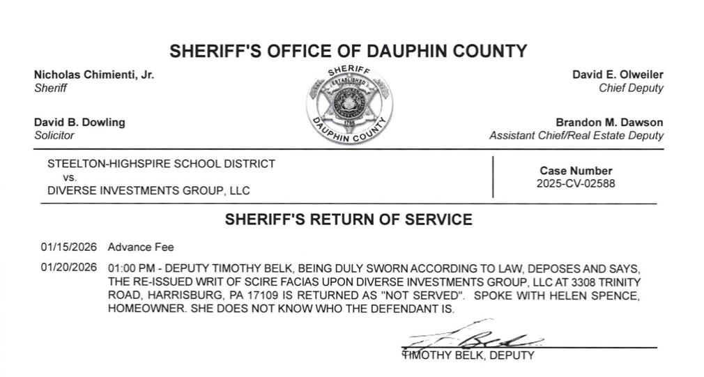 Sheriff Return of Service